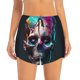thumbnail image 2 of Balery Modern Abstract Colorful Skull B Pantalones cortos deportivos para mujer con forro y dos bolsillos, elásticos, para entrenamiento, gimnasio, yoga-Large, 2 of 7