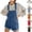 Blue, variant on YTCAMLO Baggy Jean Overalls for Women Summer Fashion Adjustable Straps Short Rompers with Bib Pockets High Waisted Denim Shortalls