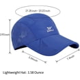 thumbnail image 2 of Running Hat Outdoor Sun Protection Hat Mesh Quick Dry Hat Thin Cool Baseball Cap for Women and Men, 2 of 7