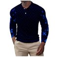 thumbnail image 1 of Tops para hombre Camisas Blusas Elegantes Camisas casuales de manga larga Moda Cuello vuelto Camiseta Otoño Impresión Sweartshirt Odeerbi  ODB-5, 1 of 5