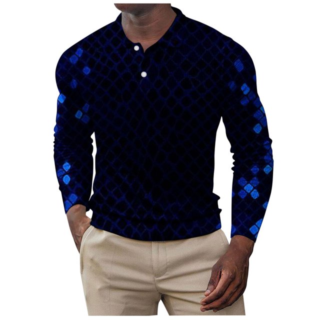 Tops para hombre Camisas Blusas Elegantes Camisas casuales de manga larga Moda Cuello vuelto Camiseta Otoño Impresión Sweartshirt Odeerbi ODB-5