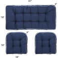 thumbnail image 5 of Outdoor 3 Piece Settee Cushion Set, Patio Wicker Cushions 1 Loveseat Cushion & 2 U-Shape Cushion, 5 of 13