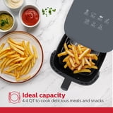 Holstein Housewares 4.4QT Air Fryer. Your All-in-One Culinary Solution. Air fry, roast, bake or grill. Adjustable temperature and time, Hot air technology and Dishwasher Safe, 1400W, Grey — image 5