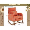 thumbnail image 6 of UBesGoo Rocking Accent Chair Armchair Reading Chair, Comfy Single Sofa Rocker with Sturdy Wooden Frame for Living Room Bedroom Orange, 6 of 8