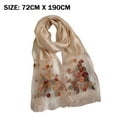 thumbnail image 3 of Bufanda de seda para mujer, chales y abrigos ligeros para bodas, moda Pashmina, bufandas bordadas, 3 of 5