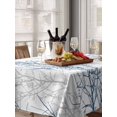 thumbnail image 6 of Navy Blue Table Cloth 60x102 Inch Rectangle, Grey Tree Branch Waterproof Tablecloth Washable Table Cover for Party Picnic Dinner Decor, 6 of 9