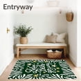 thumbnail image 3 of ODIKA 5'x7' Machine Washable Non-Slip Area Rug, Festive Believe Typography and Starburst Motif High Traffic Rug, Green, 625435, 3 of 7