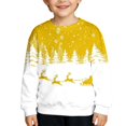 thumbnail image 2 of Boys Girls Christmas Sweatshirt Long Sleeve Crewneck Casual Santa Claus and Reindeer Print Pullover Sweatshirts 1-12 Years, 2 of 7