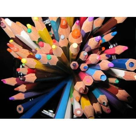 Canvas Print Colored Broken Used Pencil Stretched Canvas 10 x (Best Pencil To Use On Canvas)