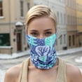 thumbnail image 2 of Unique Bargains 1 Pc Neck Gaiter Ice Silk Print Scarf Mask Bandana Blue Purple, 2 of 5
