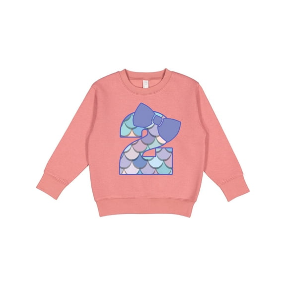Inktastic 2nd Birthday Mermaid 2 Year Old Girl Toddler Sweatshirt