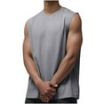 thumbnail image 2 of fatyb Sleeveless Tank Tops for Men Crewneck Breathable Casual T Shirts Athletic Mens Workout Muscle Tee, 2 of 3