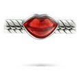 thumbnail image 2 of Bling Jewelry Womens Valentine Red Lips Charm Bead in Sterling Silver for European Bracelets, 2 of 4
