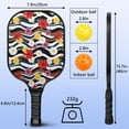 thumbnail image 4 of Pickleball Paddles Set,Pioneer Flower Floral Print Pattern Fiberglass Surface Pickleball Racket Set with 2 Indoor Outdoor Pickleball Balls and Pickleball Bag,Pickle-ball Equipment, 4 of 6