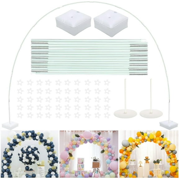 Balloon Arch Stand Kit, 10FT Width & 7.5FT Height Adjustable Balloon Arch Frame Plant Support Stand, Ideal For Party Decorations, Not Include Balloons