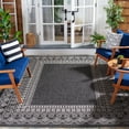 thumbnail image 5 of SAFAVIEH Courtyard Emmett Bordered Indoor/Outdoor Area Rug, Black/Beige, 8' x 11', 5 of 5