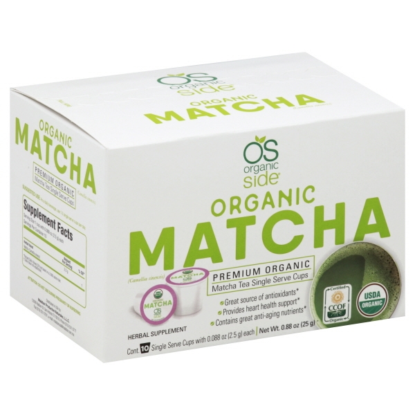 Organic Side Herbal Tea KCups Matcha USDA Organic Contains Anti