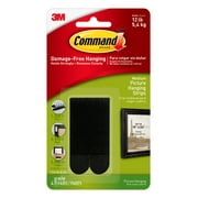 Command Picture Hanging Strips, Black, Medium, 4 Sets of Strips/Pack