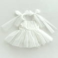 thumbnail image 4 of Rhuody Girls Fall Dress Summer Sleeveless Romper Dress Mesh Tutu Outfit For Photography And Wear Sweet Simple Style Daily Wear White 9-12 Months, 4 of 9