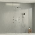 thumbnail image 6 of Boyel Living Shower Head and Handle Set Wall Mount 12'' Rainfall 3 Function Thermostatic Shower System with 6 Body Jets,Brushed Nickel, 6 of 8