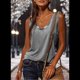 thumbnail image 3 of Tops con Cuello en V Gris XL, 3 of 5