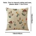 thumbnail image 2 of Throw Pillow Cover Floral Wildflower Romantic Blossom Nature Leaves Cozy Square Cushion Case（45*45CM）Model 4, 2 of 4