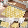 thumbnail image 5 of Yellow Geometric Entryway Rug 2'x3'&nbsp; Non Slip Front Door Mats, Morocco Modern Abstract Plaid Art Entrance Rugs Indoor Outdoor Carpet, Washable Floor Mats Small Area Rug for Bedroom Kitchen, 5 of 8