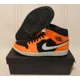 thumbnail image 1 of Ni - ke Air Jordan 1 Mid AJ1 Retro Black Cone Light Bone Orange 554724 062 Size 11.5 DS, 1 of 5