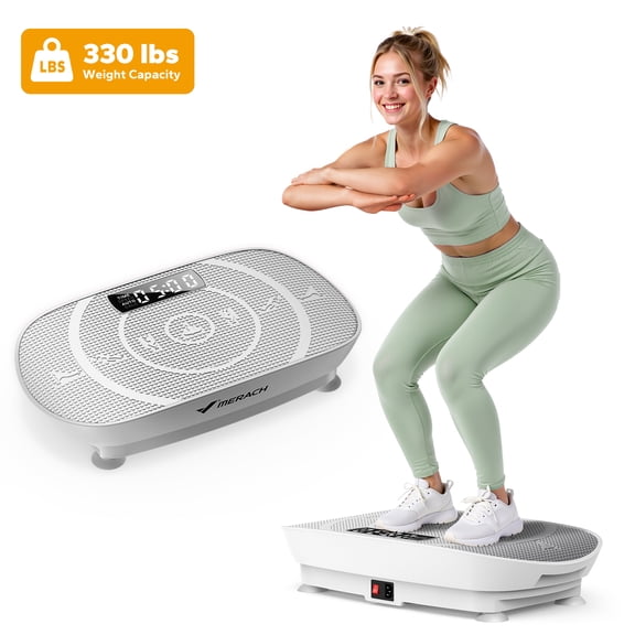 MERACH Machine d'Exercice Compacte à Plaque Vibrante, Mini Tonifiant Musculaire Vibrant pour Tout le Corps avec Télécommande