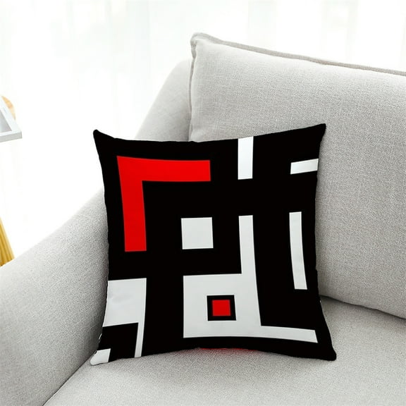 Skegnu Outdoor Throw Pillow Geometric Polyester Pillow Case Waist Throw Cushion Cover Home Decor for Sofa Living Room Couch Bed