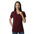 thumbnail image 5 of Zfeel Dry Fit Performance Women Polo T-Shirt, Poly Moisture Wicking Casual Shirt, Maroon Tee 5 Pack, Size S, 5 of 5