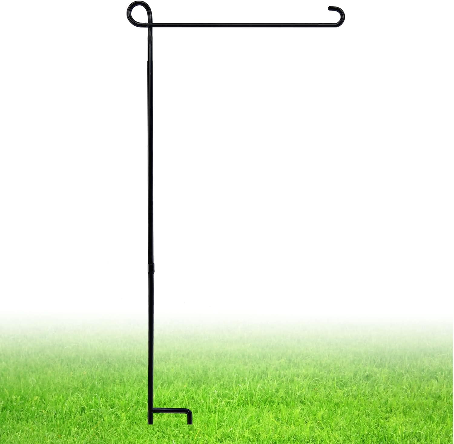 Heavy-Duty Iron Garden Flag Holder Stand with Weather-Resistant Paint | Includes 6 Interchangeable Decorations Suitable for Different Seasons | Outdoor for Patio, Yard, Lawn