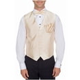 thumbnail image 1 of Men's Solid Dress Vest Bow Tie Cream for Tuxedo and Suit, 1 of 1