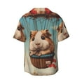 thumbnail image 2 of Haiem Hot Air Balloon Guinea Pig Men's Casual Shirts Short Sleeve Button Down Shirts Fashion Textured Summer Beach Shirt-Medium, 2 of 7