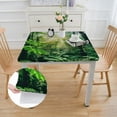 thumbnail image 2 of BANET , Square Tablecloth, Trees in of Summer Jungle Photo, Square Table Cloth for Dinner Weddings white, 2 of 8