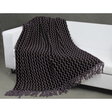 Chic Home Vivien Two Tone Chenille Finished Acrylic Throw Blanket New Purple Chenille Throw Blanket Chic Home Vivien Two Tone Chenille Finished Acrylic Throw Blanket New Purple Chenille Throw Blanket