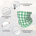 thumbnail image 3 of Neck Gaiter Face Cover Scarf, Gingham White green plaids checkered Soft Face Sun Mask Cover Scarf Headband Cooling Sweat Absorbing Bandanas Hiking Cycling Running, 3 of 7