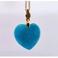 thumbnail image 4 of 22mm Blue Jade Heart Gold Necklace, 4 of 7