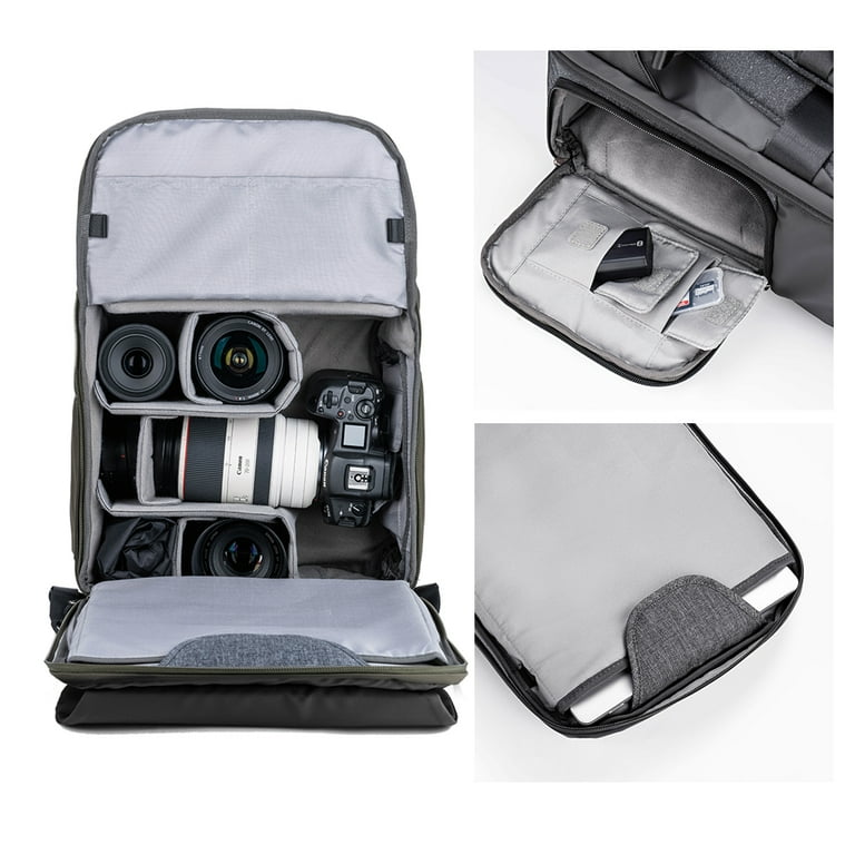 Outdoor Camera Backpack Large Photography Bag with Laptop Compartment  Tripod Holder Waterproof Raincover Hiking Travel Professional DSLR Camera  Backpack for Men Women Side Access - K&F Concept