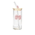 thumbnail image 2 of EGNMCR Kitchen Gadgets 400ml Glass Water Cup With Cup Lid And Glass Straw Detachable Butterflys Decoration Beverage Cup Coffee Cup Cold Drink Cup Outdoor Or Home Office Drinking Cup glass water cup, 2 of 6