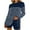 Navy, variant on Kaemgyyd Womens 2 Piece Sweater Sets Lounge Cozy Outfits Long Sleeve Stripe Knit Top and Ribbed Shorts Matching Tracksuit Set