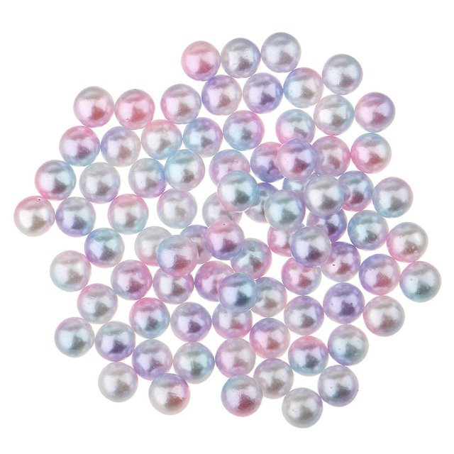 500 Unidades 4mm Perlas De Imitación De Color ABS Granos De - 1 # Sunnimix Perlas sueltas de perlas de imitación