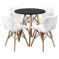 thumbnail image 4 of Set de 4 Sillas Tipo Eames Pido Todo Tapizada Acolchonada Comedor Moderno Blanco 6.49 pulg, 4 of 8