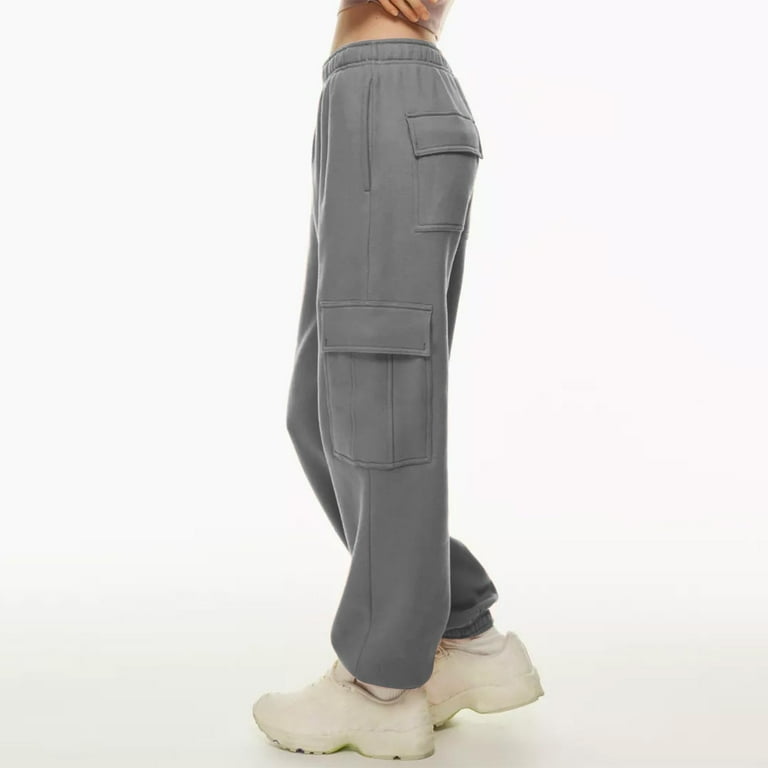 Owordtank Cargo Sweatpants for Women Baggy Casual Elastic Waist