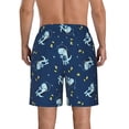 thumbnail image 3 of KLL Space Dinosaur Men's Casual Summer Beach Shorts Hawaiian Shorts with Pockets-X-Large, 3 of 5