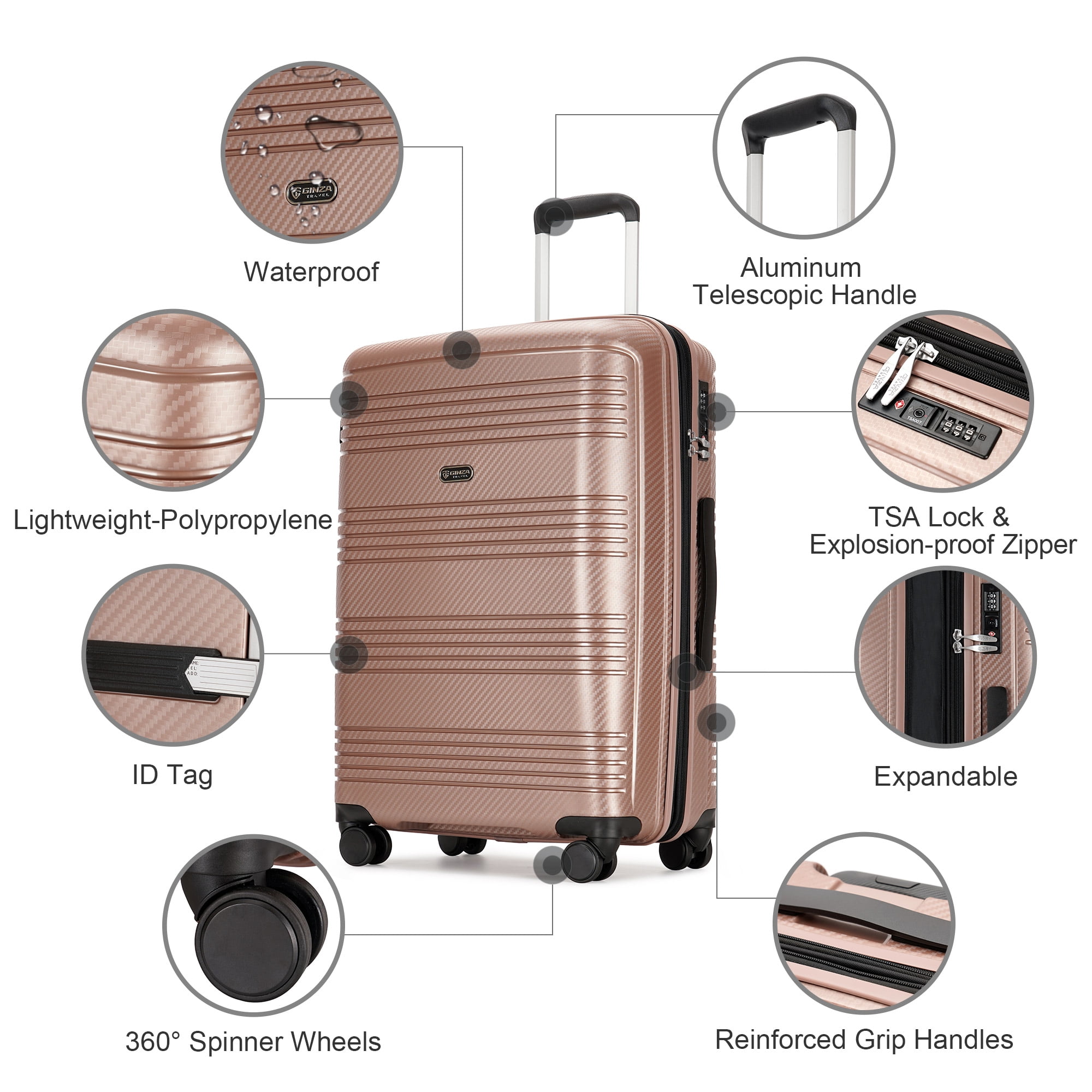 Ginza Travel - Lightweight Hardshell 29-inch Expandable Suitcase