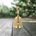 thumbnail image 4 of FONDOTIN Golden Zinc Alloy Hand Bell for Restaurant Use Retro Call Bell Decor Suitable for Various Occasions 1Pc, 4 of 8