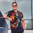 thumbnail image 4 of Zufioo Rock Skull Singer Print Men's POLO Shirts, Quick-drying Button-down Business and Vacation Shirts, T-shirts, Summer Clothing-X-Large, 4 of 6