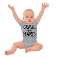 thumbnail image 3 of Crawl So Hard Funny Hip Hop Quote Romper Boys or Girls Infant Baby Brisco Brands 24M, 3 of 6