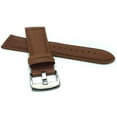 thumbnail image 2 of Bandini Extra Long (XL) 24mm Mens Italian Leather Watch Band Strap - Tan - Mat Finish - Tone-on-Tone Stitching, 2 of 5